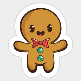 Cute Ginger Bread Cookie Sticker